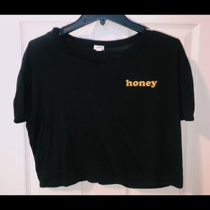 garage honey crop top